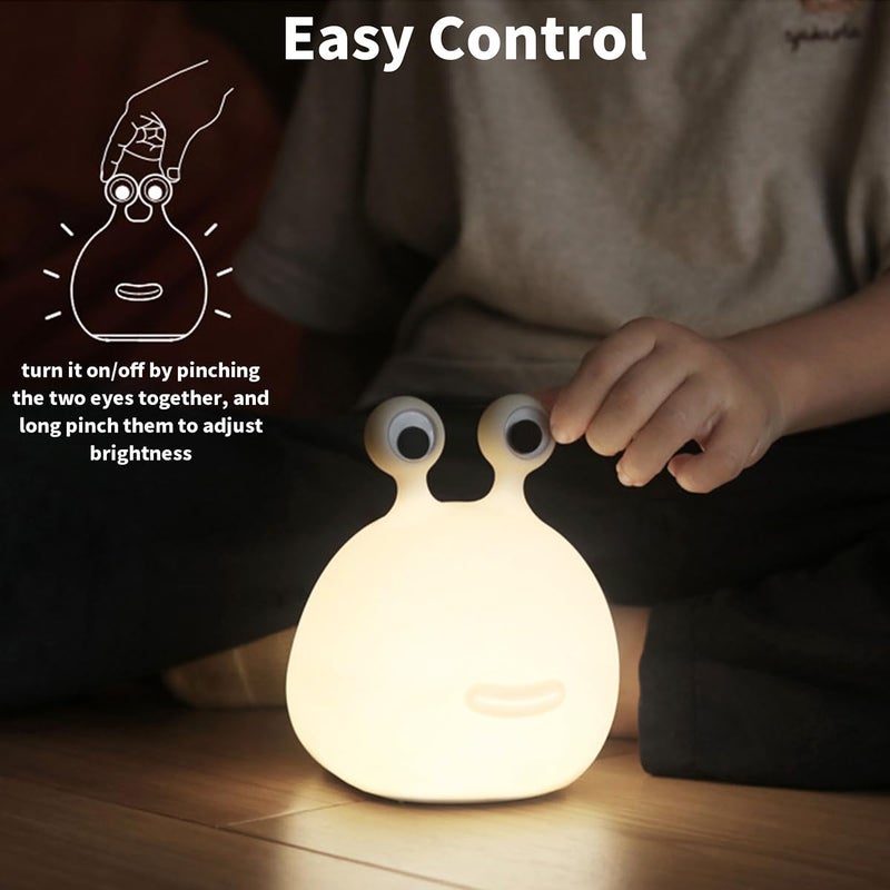 ipalmay Home Night Lights for Kids USB Rechargeable Lamps, ABS+PC Bedside Lamp for Breastfeeding, Touch Control&Timer Setting, White - Image 5